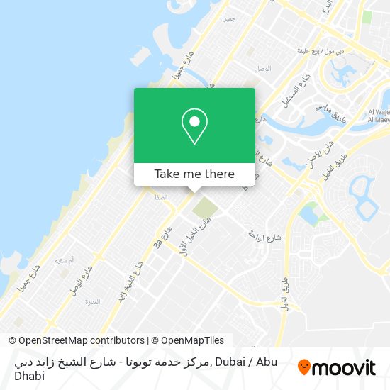 مركز خدمة تويوتا - شارع الشيخ زايد دبي map