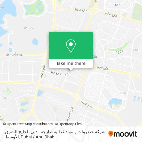 شركة خضروات و مواد غذائية طازجة - دبي الخليج الشرق الأوسط map
