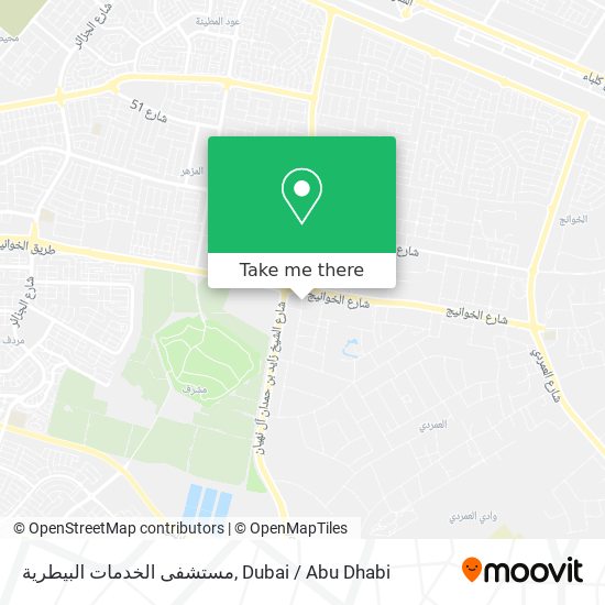 مستشفى الخدمات البيطرية map