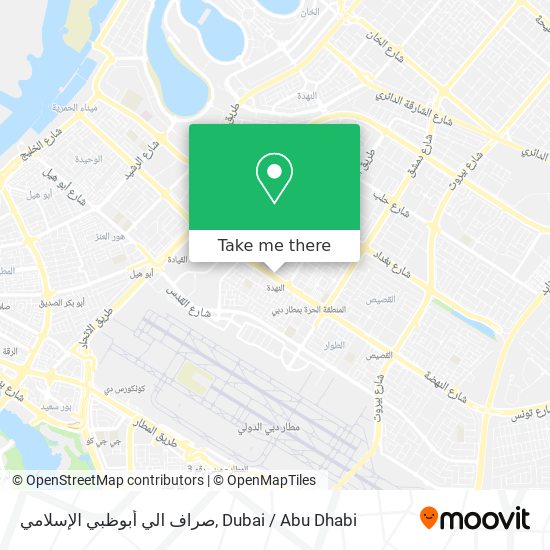 صراف الي أبوظبي الإسلامي map