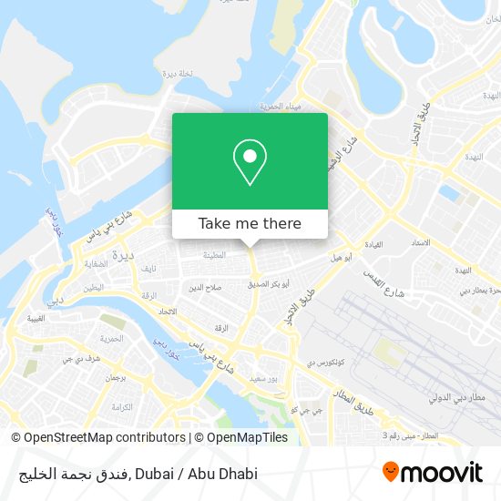 فندق نجمة الخليج map