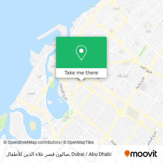 صالون قصر علاء الدين للأطفال map
