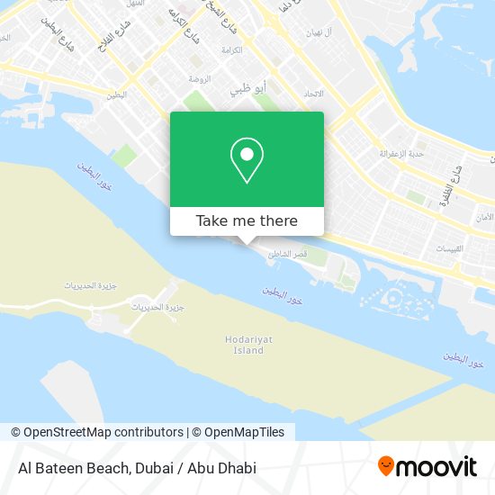 Al Bateen Beach map