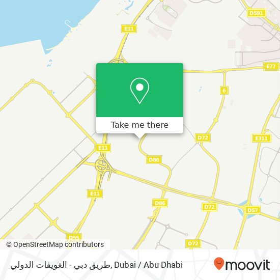 طريق دبي - الغويفات الدولي map