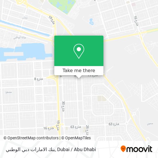 بنك الامارات دبي الوطني map