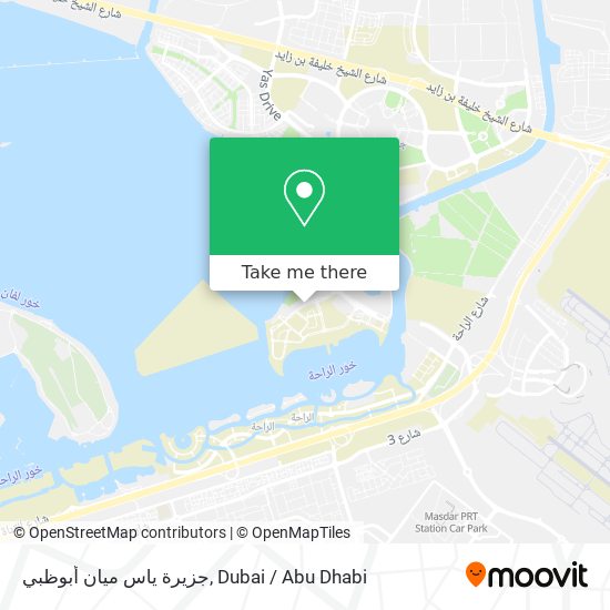 جزيرة ياس ميان أبوظبي map