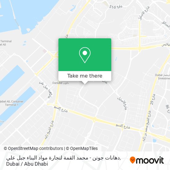 دهانات جوتن - محمد القمة لتجارة مواد البناء جبل علي map