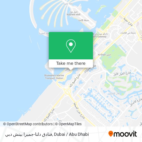 فنادق دلتا-جميرا بيتش دبي map