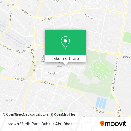 Uptown Mirdif Park map