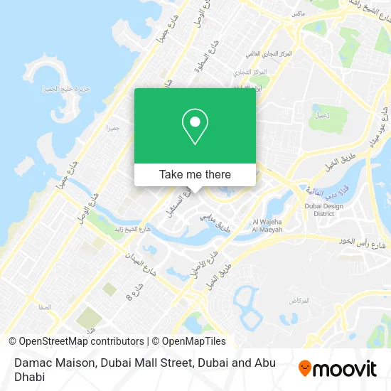 Damac Maison, Dubai Mall Street map