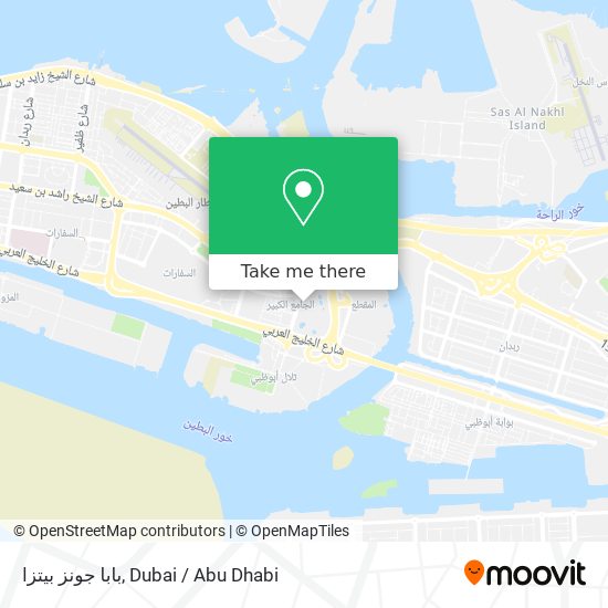 بابا جونز بيتزا map