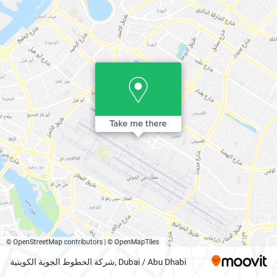 شركة الخطوط الجوية الكويتية map