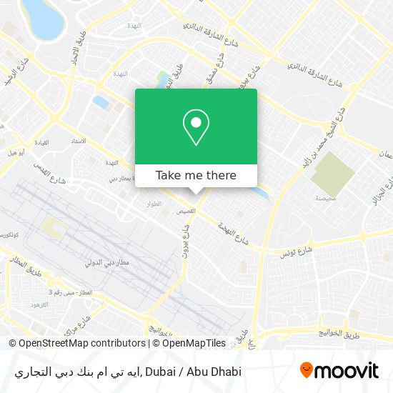 ايه تي ام بنك دبي التجاري map