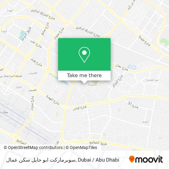 سوبرماركت ابو حايل سكن عمال map
