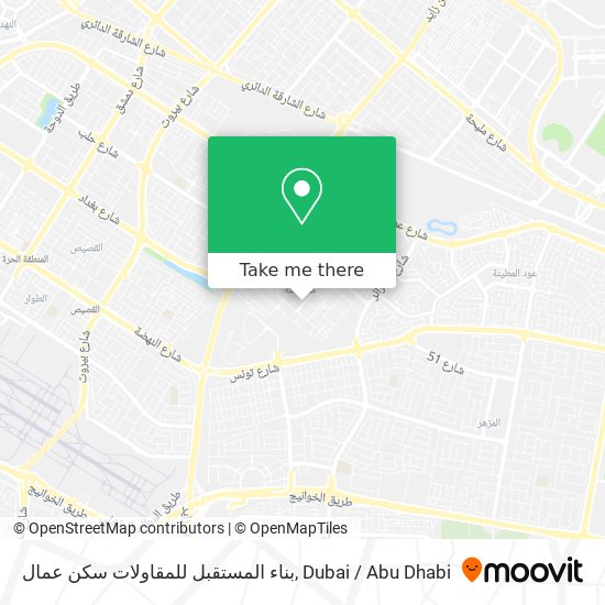 بناء المستقبل للمقاولات سكن عمال map