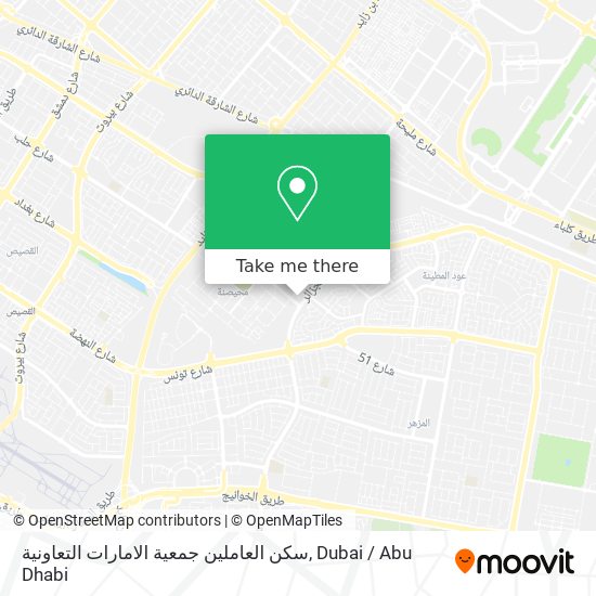 سكن العاملين جمعية الامارات التعاونية map