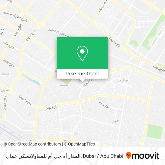 المدار أم.جي.أم للمقاولاتسكن عمال map