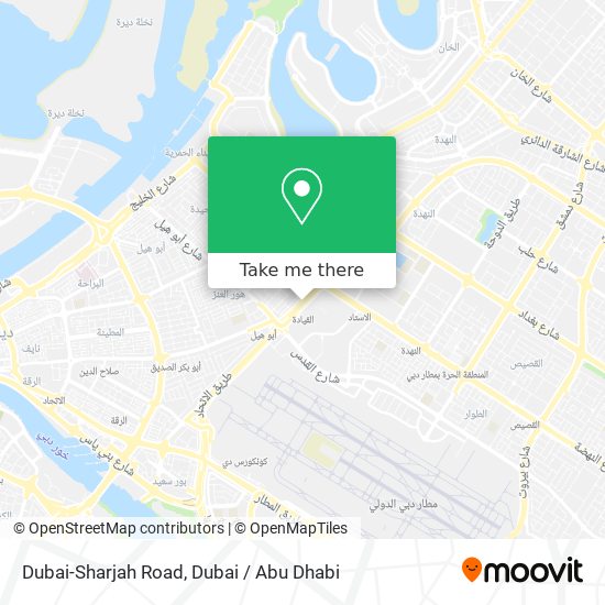 Dubai-Sharjah Road map