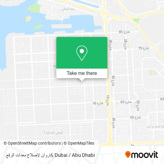 كاروان لإصلاح معدات الرفع map