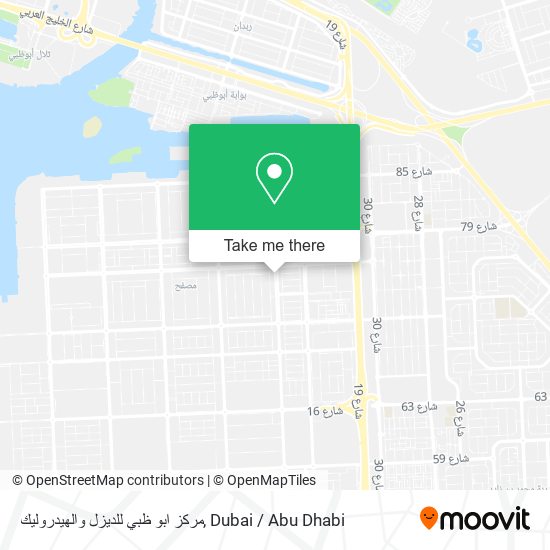 مركز ابو ظبي للديزل والهيدروليك map
