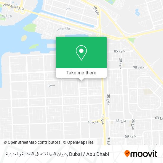 عيوان المها للاعمال المعدنية والحديدية map