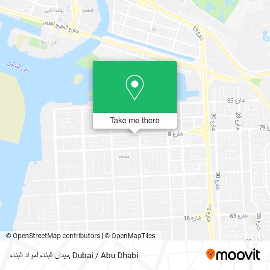 ميدان البناء لمواد البناء map