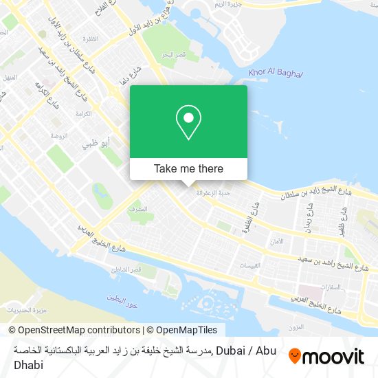 مدرسة الشيخ خليفة بن زايد العربية الباكستانية الخاصة map