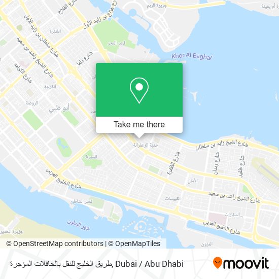 طريق الخليج للنقل بالحافلات المؤجرة map