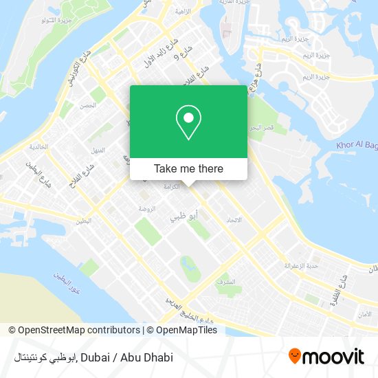 ابوظبي كونتينتال map