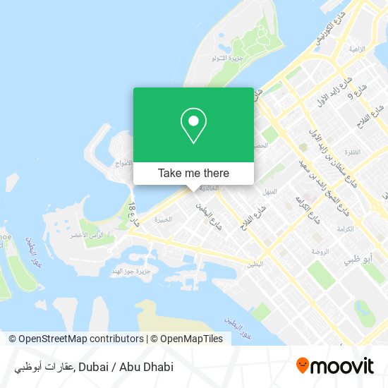 عقارات أبوظبي map