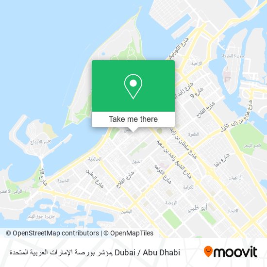 مؤشر بورصة الإمارات العربية المتحدة map
