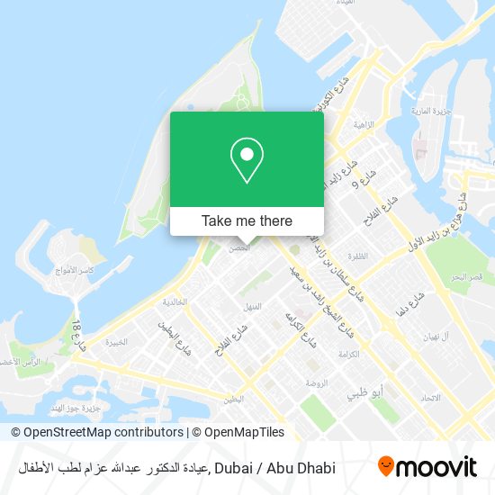 عيادة الدكتور عبدالله عزام لطب الأطفال map