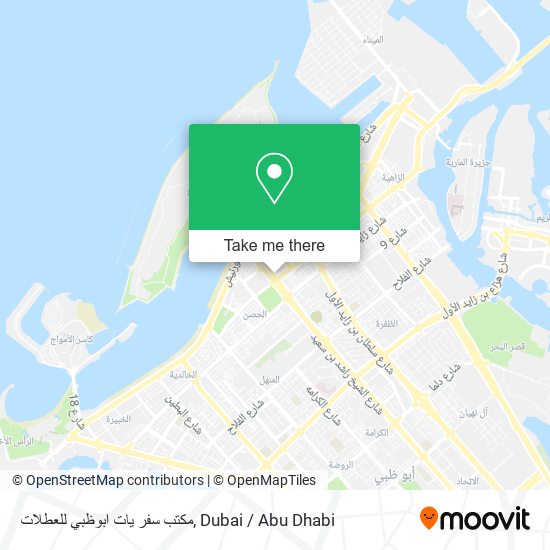 مكتب سفر يات ابوظبي للعطلات map