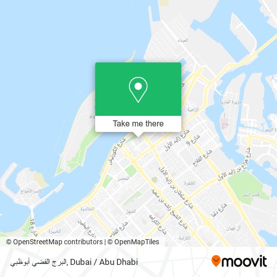 البرج الفضي أبوظبي map