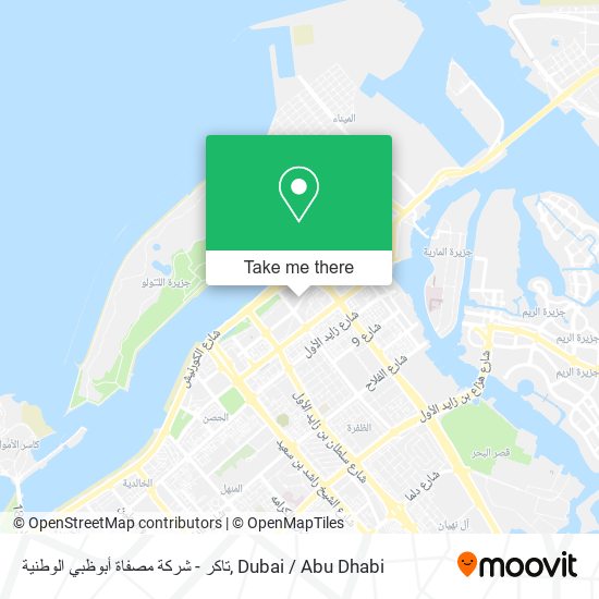 تاكر - شركة مصفاة أبوظبي الوطنية map