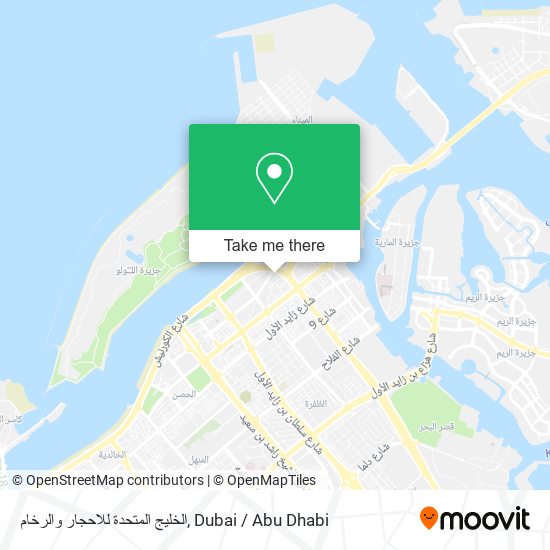 الخليج المتحدة للاحجار والرخام map