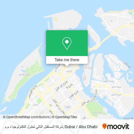 شركة المستقبل التالي لحلول التكنولوجيا ذ م م map