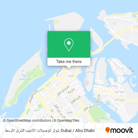 شولز لتوصيلات الأنابيب الشرق الأوسط map