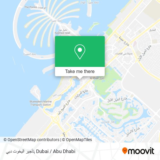 تأجير اليخوت دبي map