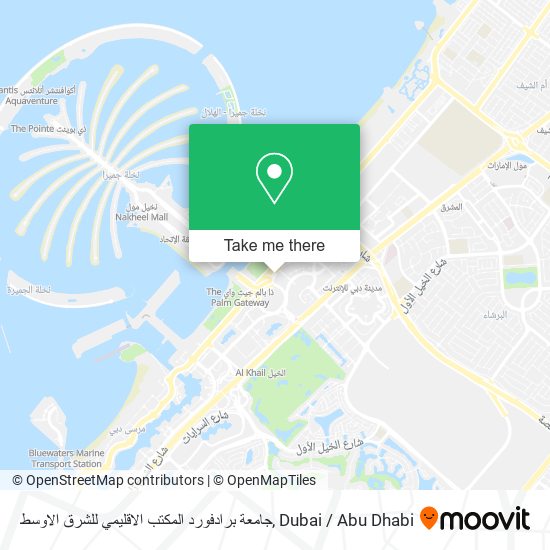 جامعة برادفورد المكتب الاقليمي للشرق الاوسط map