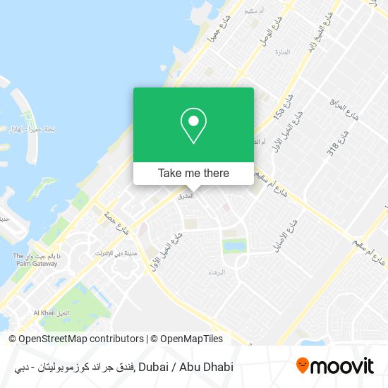 فندق جراند كوزموبوليتان - دبي map