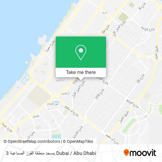 مسجد منطقة القوز الصناعية 3 map