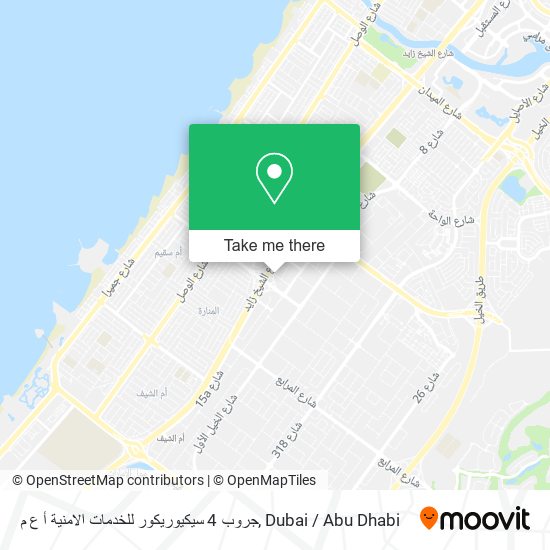 جروب 4 سيكيوريكور للخدمات الامنية أ ع م map