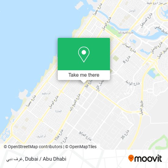 غرف دبي map