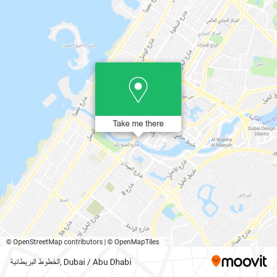 الخطوط البريطانية map