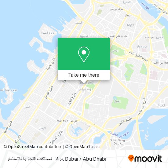 مركز الممتلكات التجارية للاستثمار map