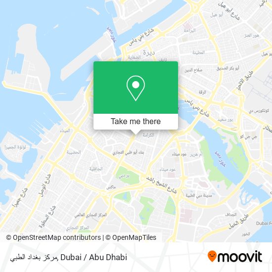 مركز بغداد الطبي map