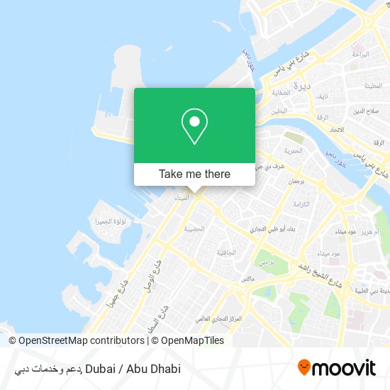 دعم وخدمات دبي map