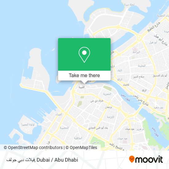 فيلات دبي جولف map