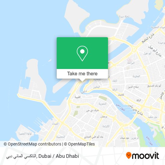 التاكسي المائي دبي map